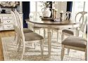 Extensible ( 4 to 6 Seaters ) French Provincial Wooden Oval Dining Table Set with 6 chairs  - Caroline